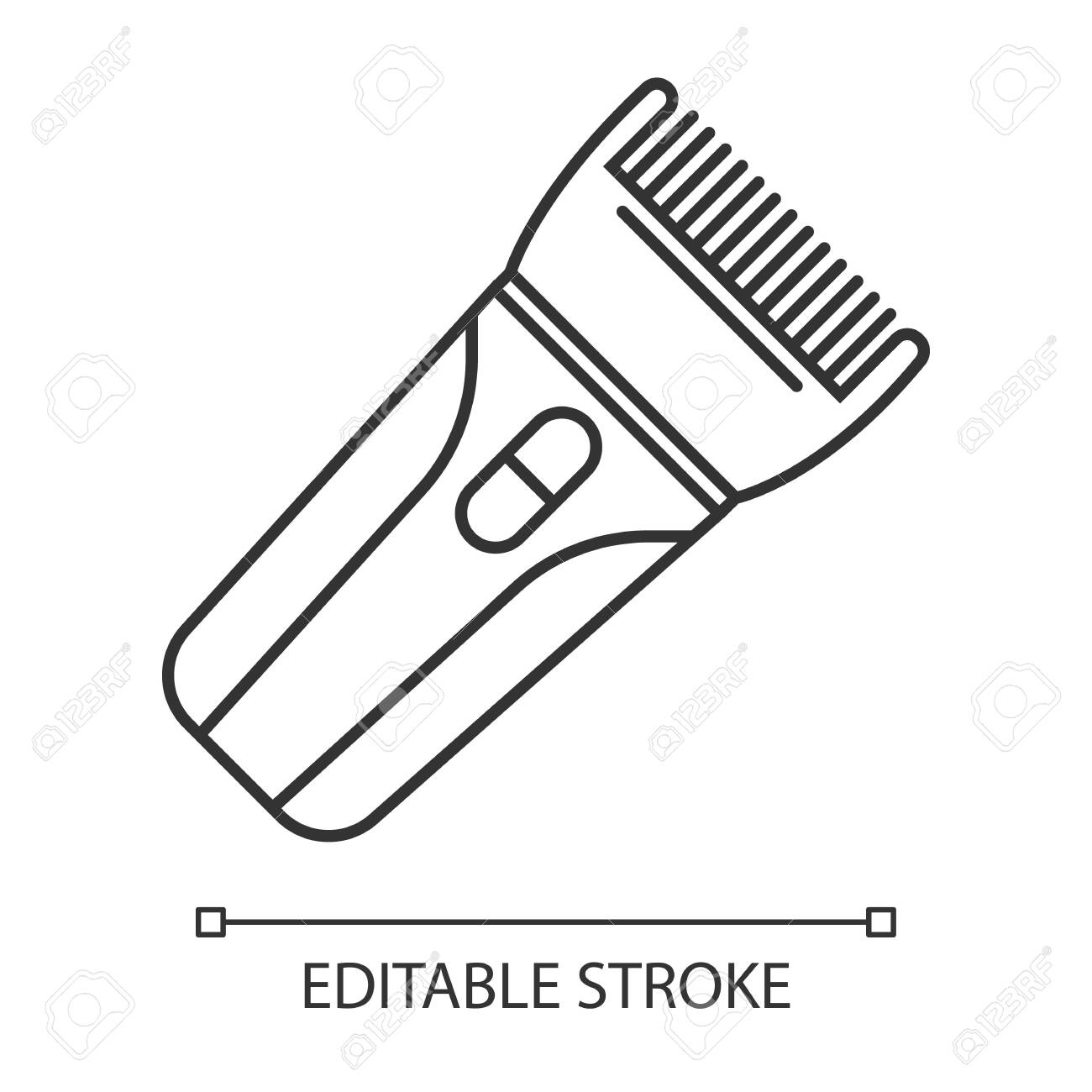 Hair Clipper Linear Icon. Electric Hair Trimmer. Haircutting Machine.  Professional Man Hairstyling. Thin Line Illustration. Contour Symbol.  Vector Isolated Outline Drawing. Editable Stroke Royalty Free SVG,  Cliparts, Vectors, And Stock Illustration. Image