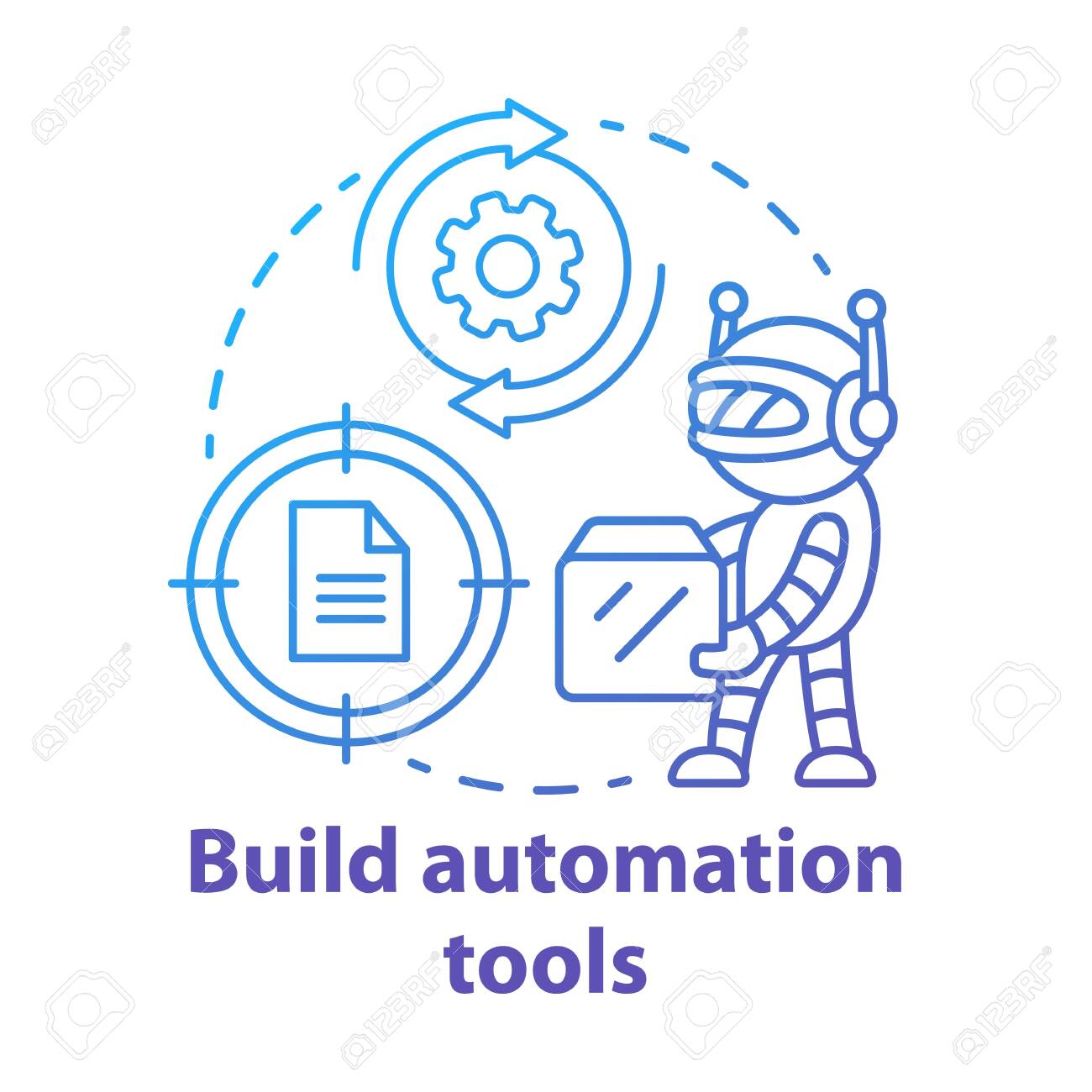 Build Automation Tools Concept Icon Robot Helper Setup Information Royalty Free Cliparts Vectors And Stock Illustration Image