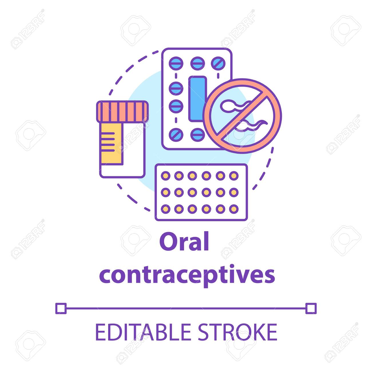 Oral Contraceptives Concept Icon. Safe Sex. Hormonal Drugs. Pharmaceutical  Pills For Healthy Intercourse. Medication Idea Thin Line Illustration.  Vector Isolated Outline Drawing. Editable Stroke Royalty Free SVG,  Cliparts, Vectors, and Stock Illustration.