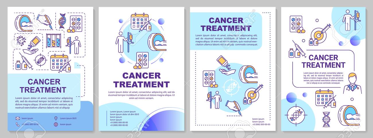 Cancer Treatment Brochure Template Chemotherapy Flyer Booklet Royalty Free Cliparts Vectors And Stock Illustration Image