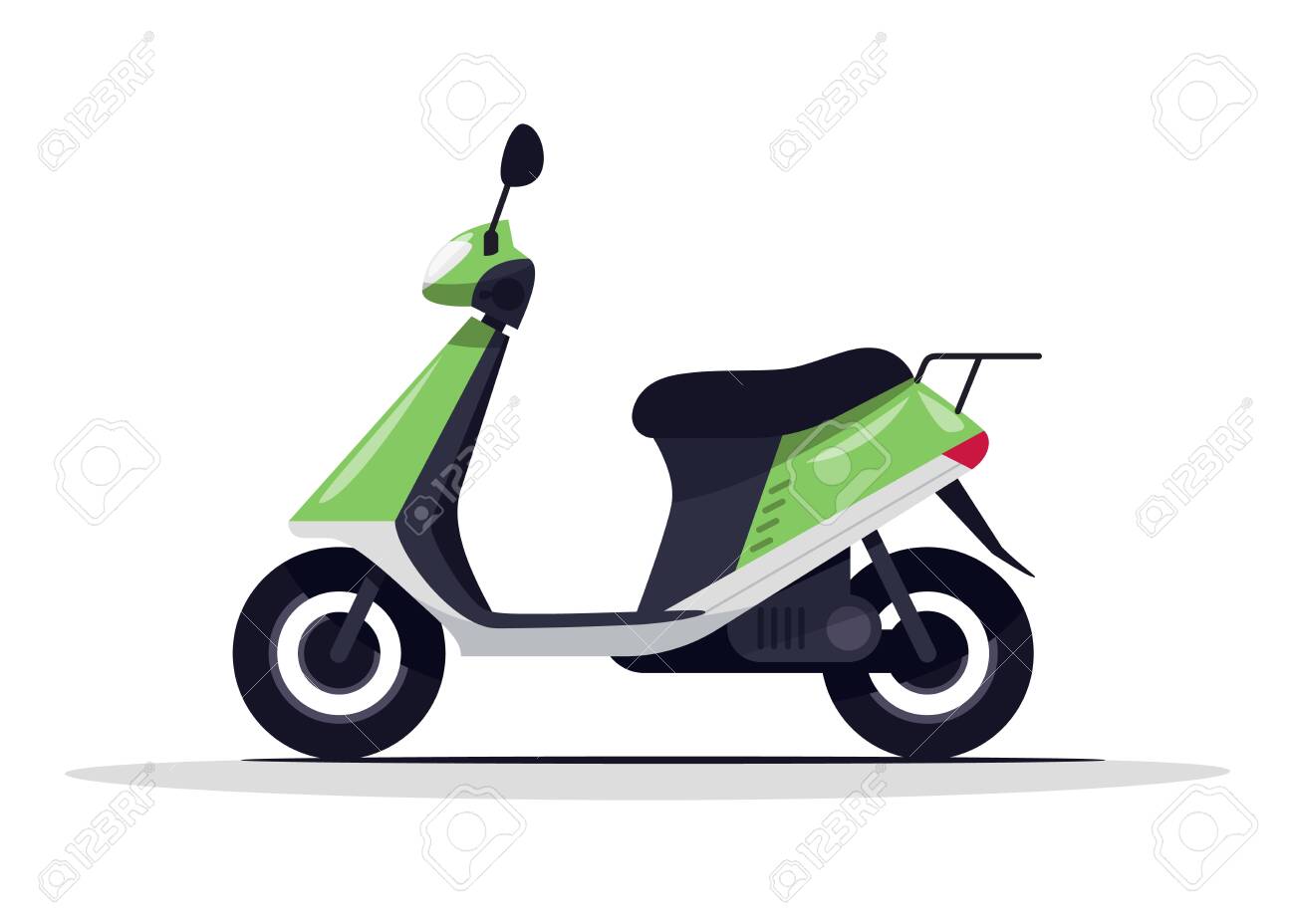 green scooter