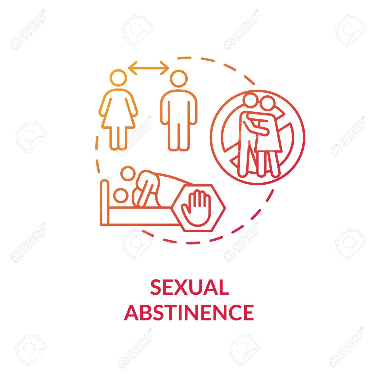 Sexual Abstinence Concept Icon. Abstention, Restraint From Sex Idea Thin  Line Illustration. Sexually Transmitted Infections Prevention. Vector  Isolated Outline RGB Color Drawing Royalty Free SVG, Cliparts, Vectors, And  Stock Illustration. Image 153820788.