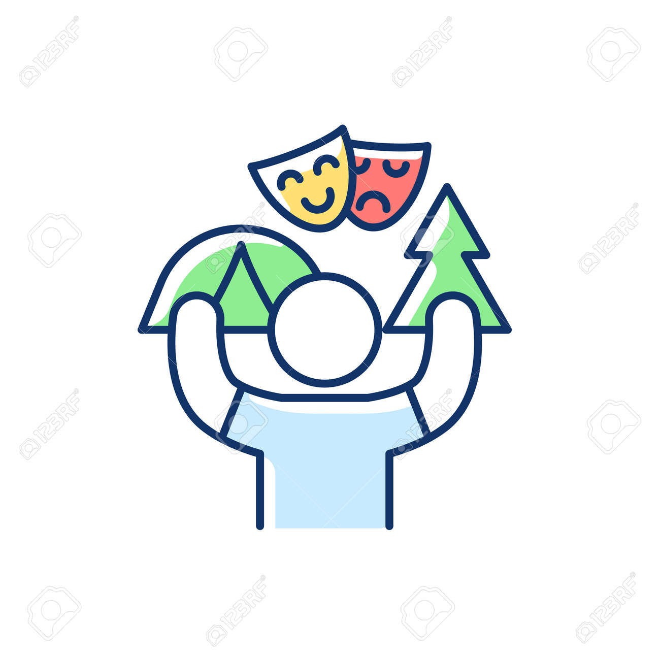 Camp Counselor RGB Color Icon. Summer Job. Outdoor Pursuits. Creating  Recreational Plans And Activities. Hiking. Recreation. Guiding Teenagers  And Children. Isolated Vector Illustration Royalty Free SVG, Cliparts,  Vectors, and Stock Illustration. Image, image size:1300x1300