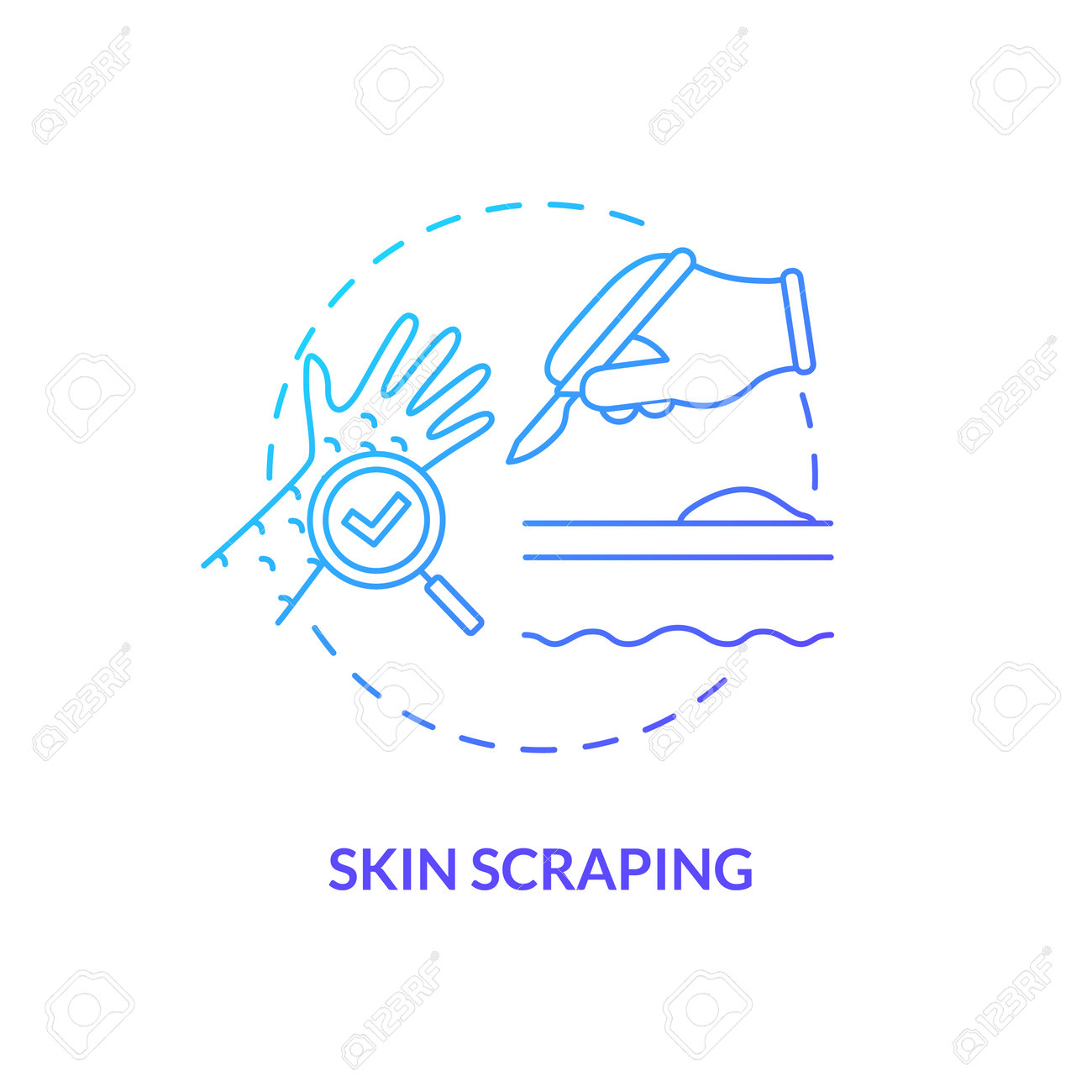 Skin Scraping Concept Icon Lab Sample Idea Thin Line Illustration Obtaining Superficial Dead Layers Examining For Scabies Mites And Eggs Vector Isolated Outline Rgb Color Drawing Royalty Free Cliparts Vectors And Stock