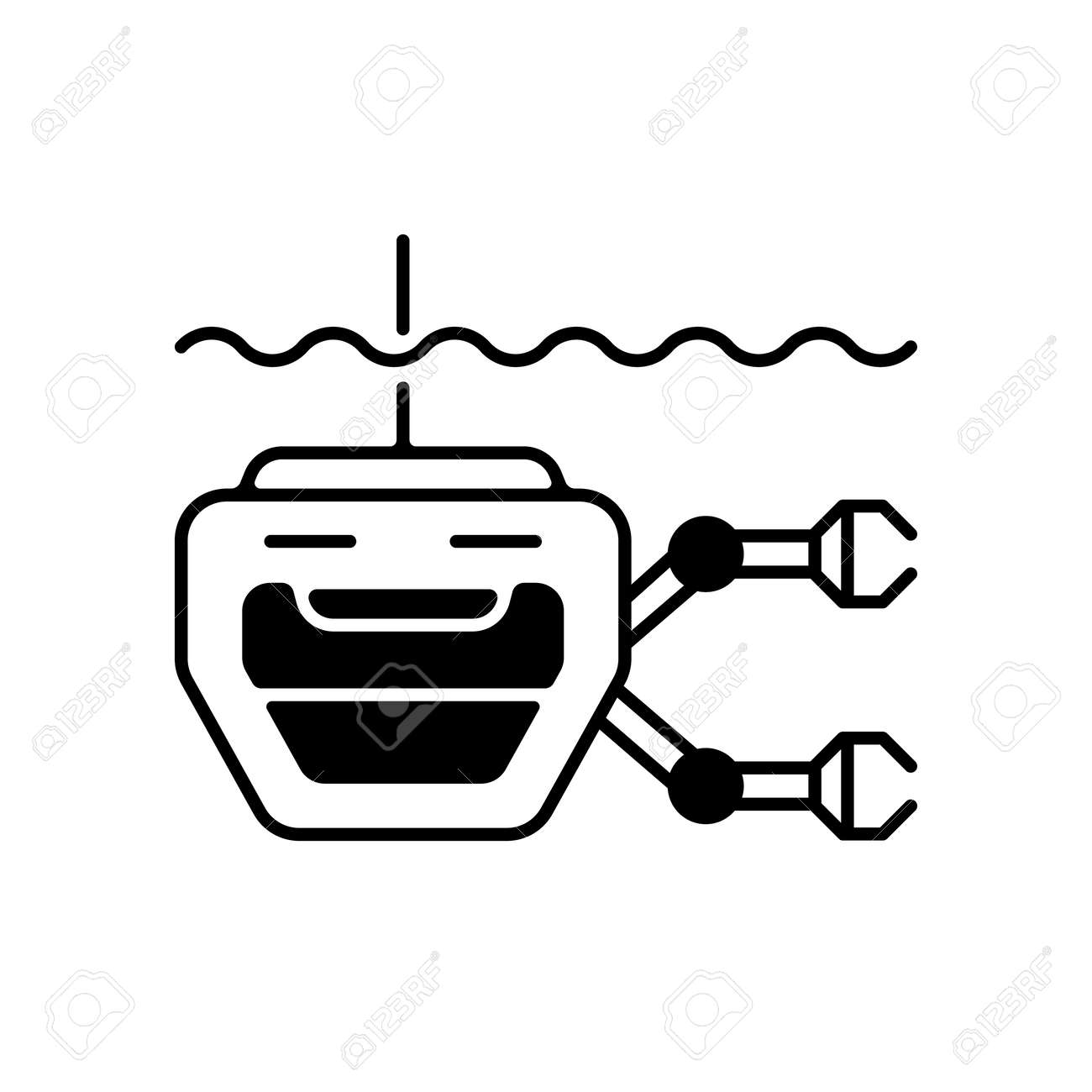 ROV black linear icon. Remotely operated underwater vehicle is tethered underwater highly maneuverable mobile device. Maritime industry. Outline symbol on white space. Vector isolated illustration - 167117955 ROV black linear icon. Remotely operated underwater vehicle is tethered underwater highly maneuverable mobile device. Maritime industry. Outline symbol on white space. Vector isolated illustration - 167117955