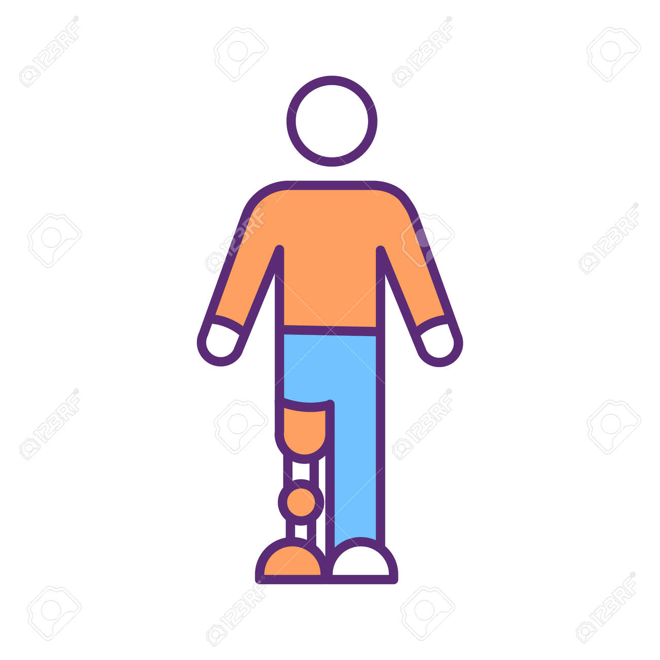 Below-the-knee Prosthetic Leg RGB Color Icon. Technologically Advanced  Artificial Limb. Lower Extremity Amputation. Physical Rehabilitation. Fake  Leg Quality, Performance. Isolated Vector Illustration Royalty Free SVG,  Cliparts, Vectors, and Stock ..., image size:1300x1300