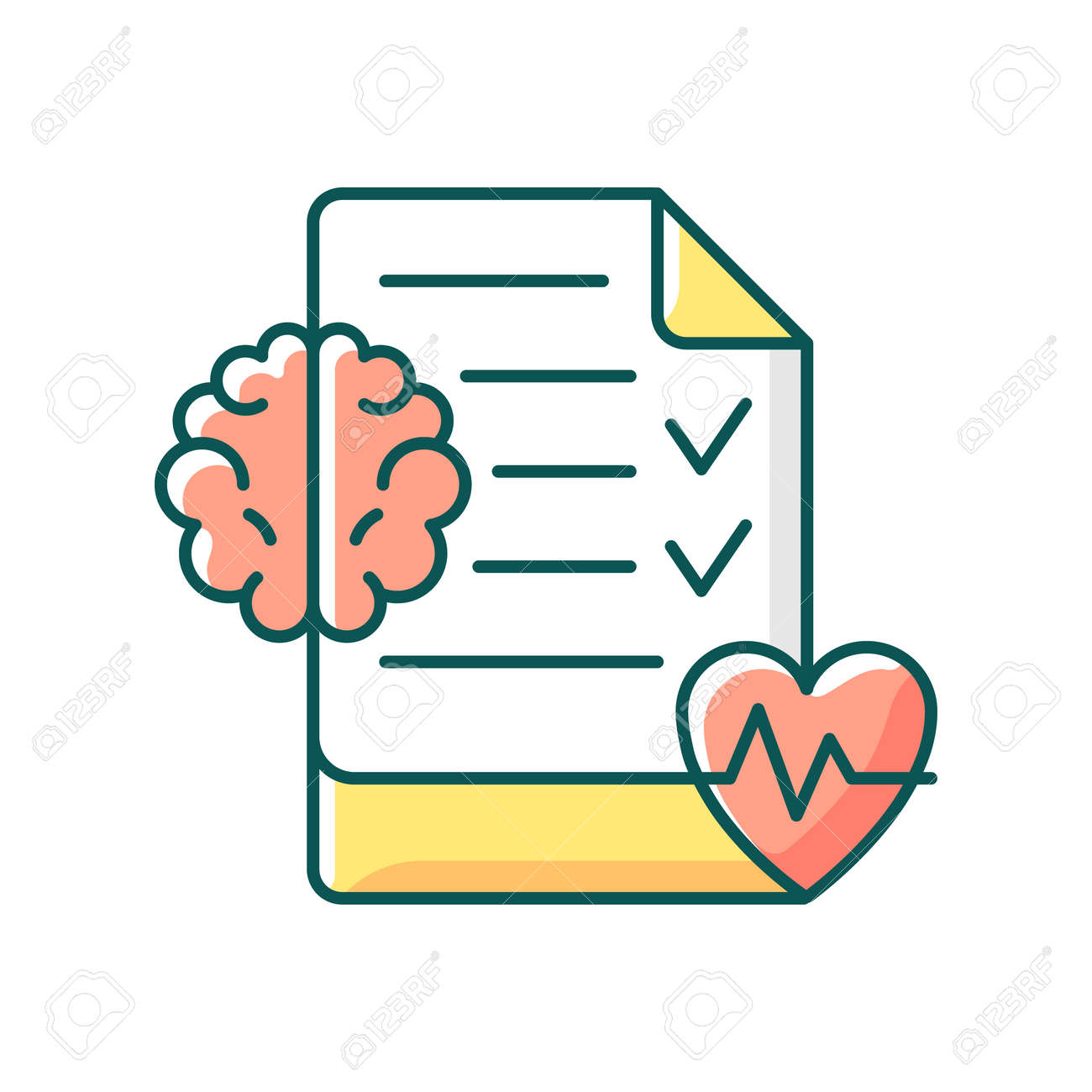 Mental Health Awareness RGB Color Icon. Defeating Illness Stigma.  Emotional, Social Wellbeing. Showing Respect, Acceptance. Finding  Treatment. Isolated Vector Illustration. Simple Filled Line Drawing Royalty  Free SVG, Cliparts, Vectors, and Stock ..., image size:1300x1300