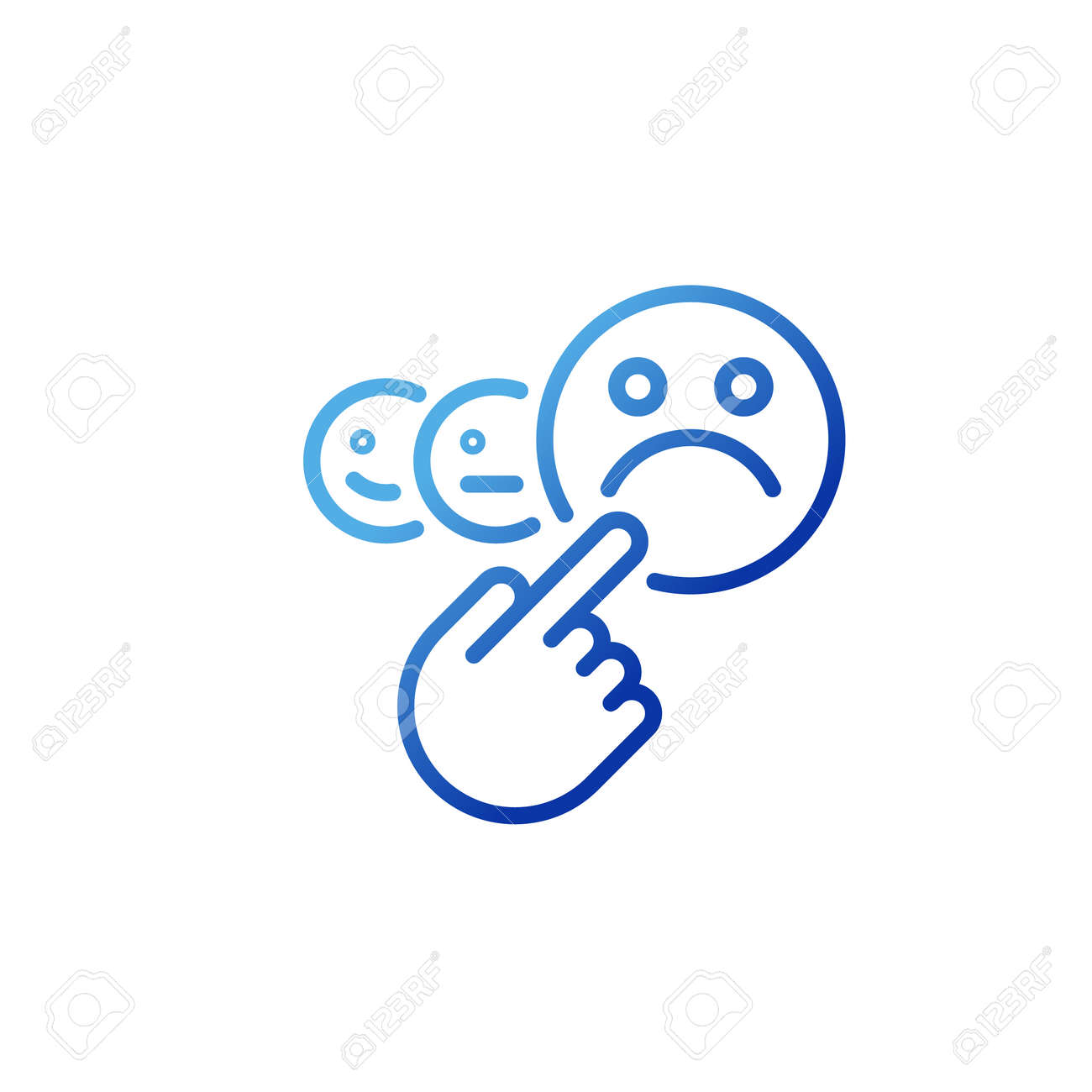 Negative Feedback Pixel Perfect Gradient Linear Vector Icon. Customer  Dissatisfaction. Bad Review. Angry Consumer. Thin Line Color Symbol. Modern  Style Pictogram. Vector Isolated Outline Drawing Клипарты, SVG, векторы, и  Набор Иллюстраций Без