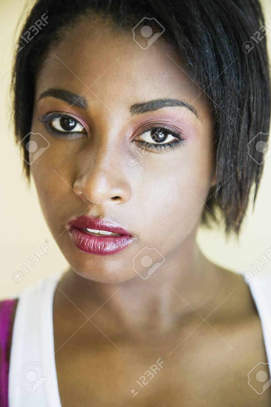 African Woman With Short Hair Stock Photo Picture And Royalty