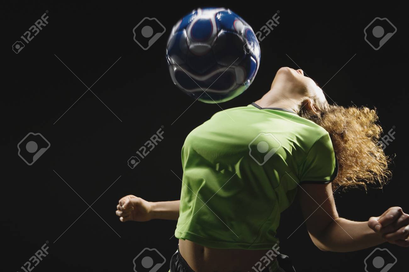 mixed race woman bouncing