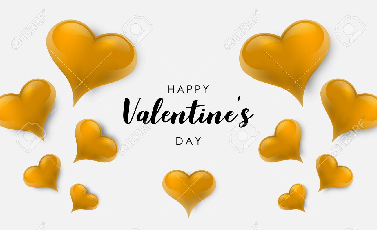 Blank background decorated with hearts. Vector illustration - 125400355 Blank background decorated with hearts. Vector illustration - 125400355