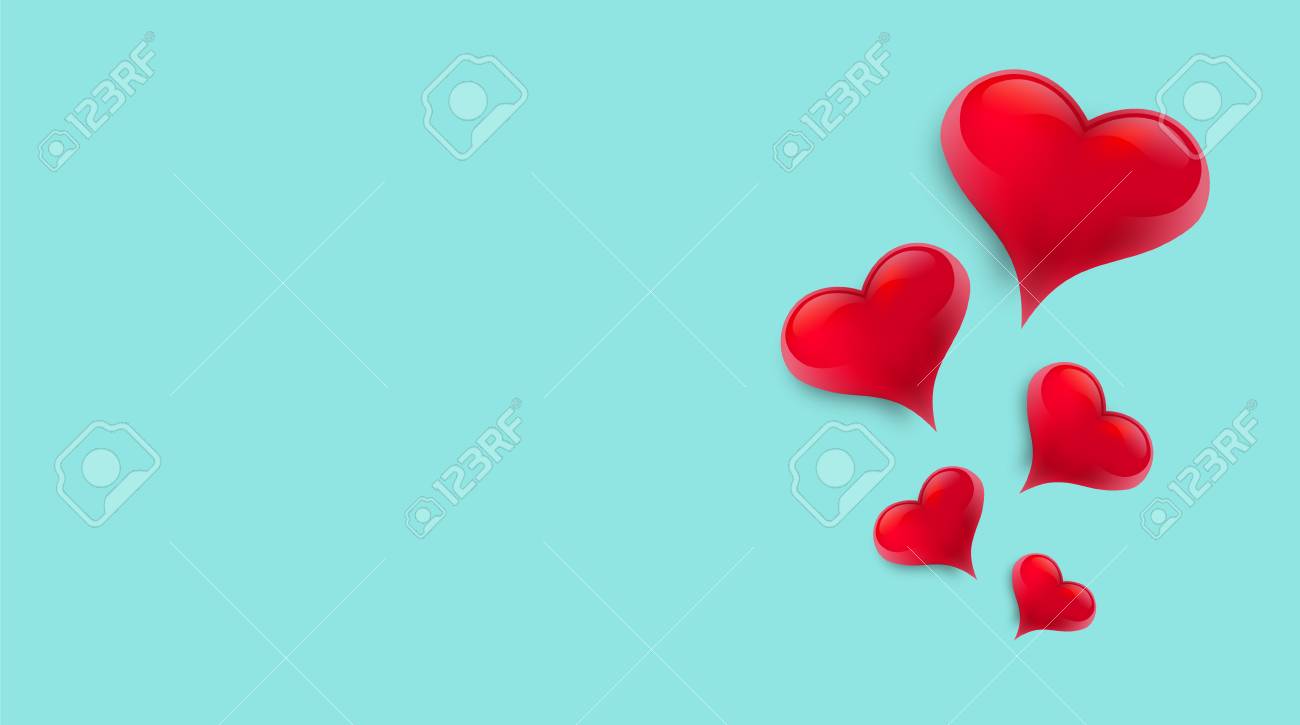 Blank background decorated with hearts. Vector illustration - 125400360 Blank background decorated with hearts. Vector illustration - 125400360