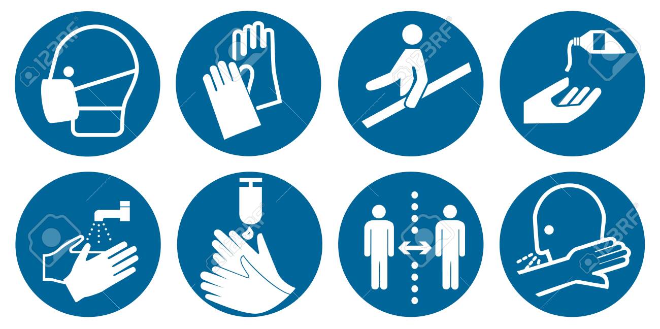 Collection of mandatory signs according to DIN EN ISO 7010, vector file - 156589046 Collection of mandatory signs according to DIN EN ISO 7010, vector file - 156589046