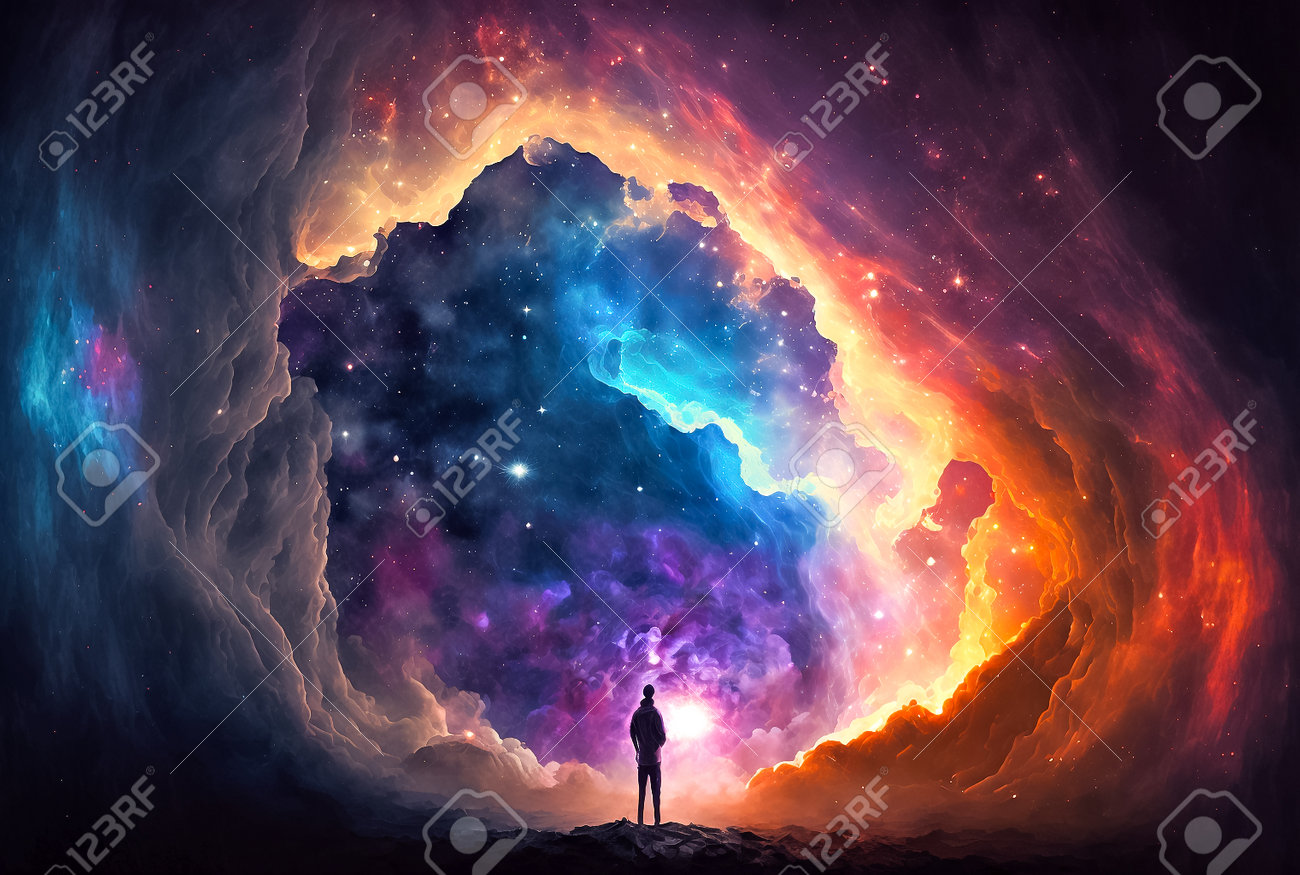 Nebulosa, Universo Espaço Infinito, Papel De Parede Cósmico Ou Fundo Foto  Royalty Free, Gravuras, Imagens e Banco de fotografias. Image 196360027