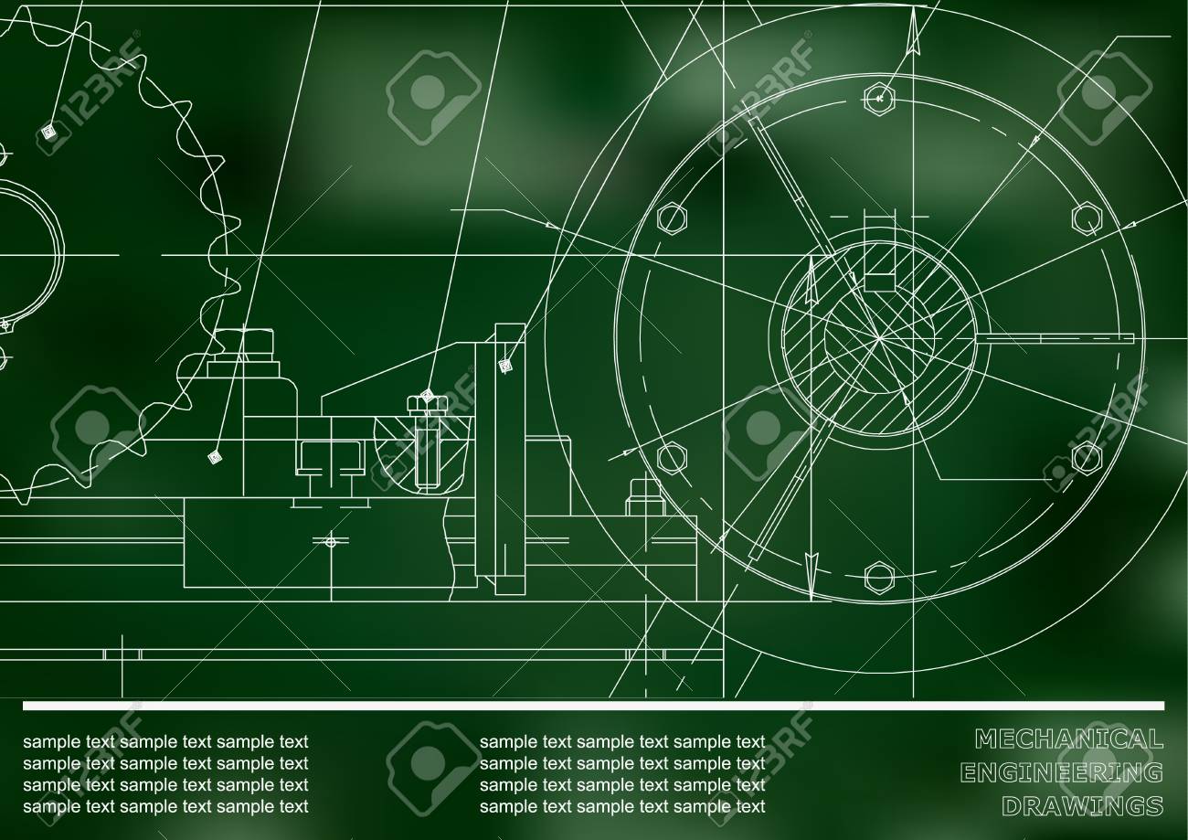 ベクトル描画します 機械図面は 緑の背景に 工学の図 コーポレート アイデンティティのイラスト素材 ベクタ Image ベクトル描画します 機械図面は 緑の背景に 工学の図 コーポレート アイデンティティのイラスト素材 ベクタ Image