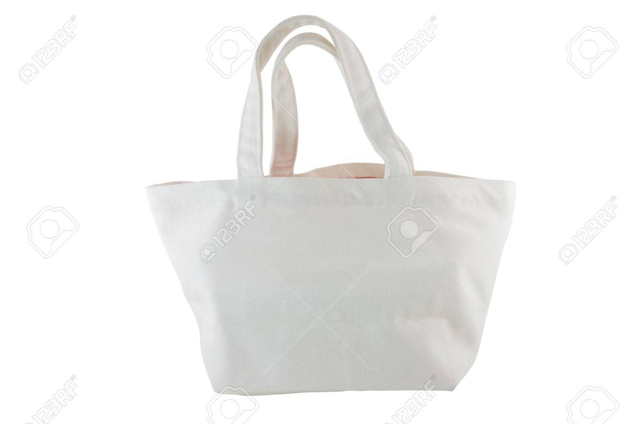 white fabric bag