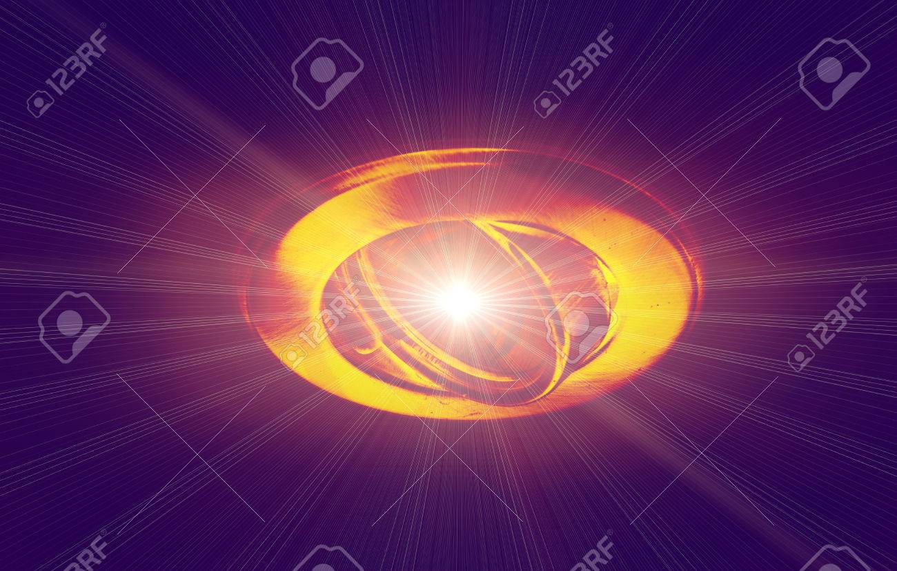 Sparkle Ceiling Light In Infrared Technique Of Image Stock Photo