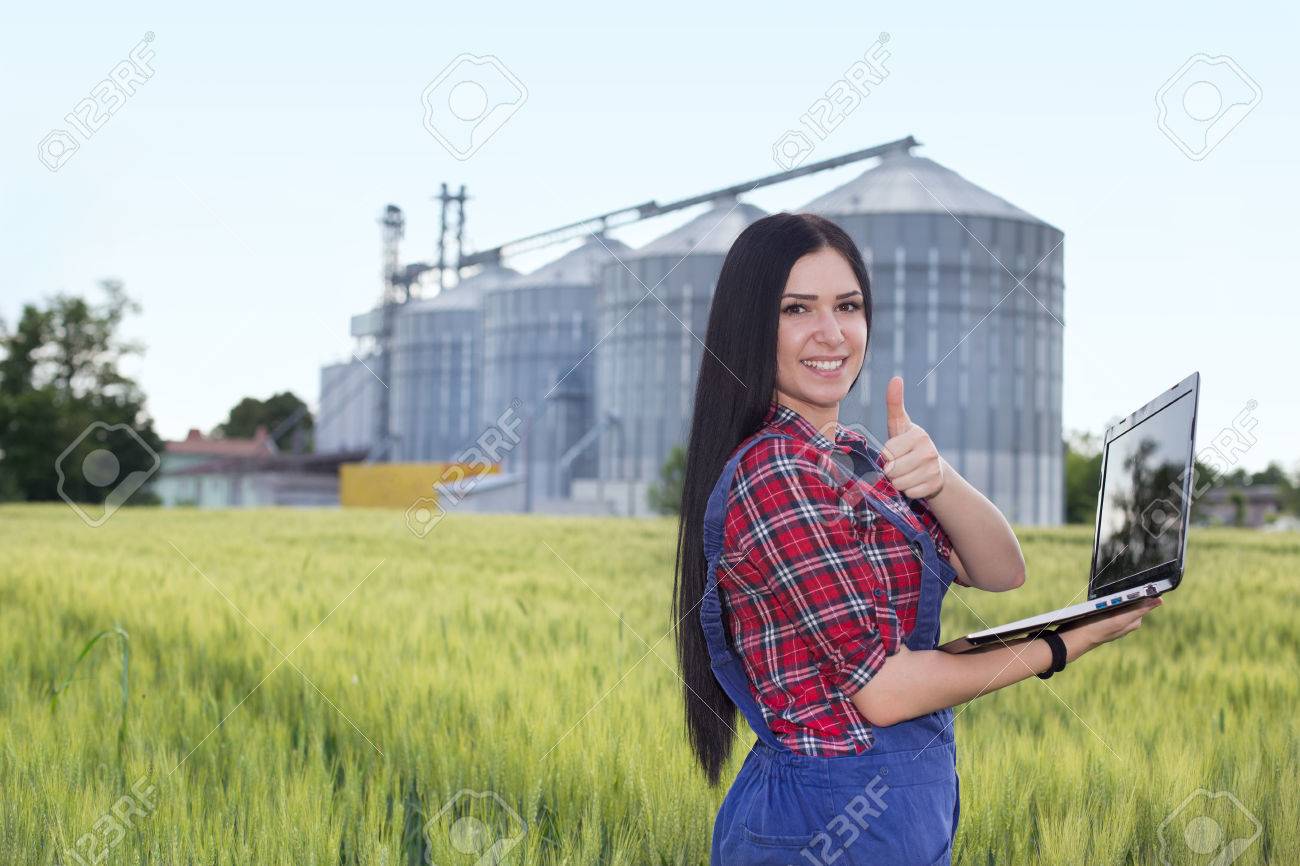 farm girl in overalls