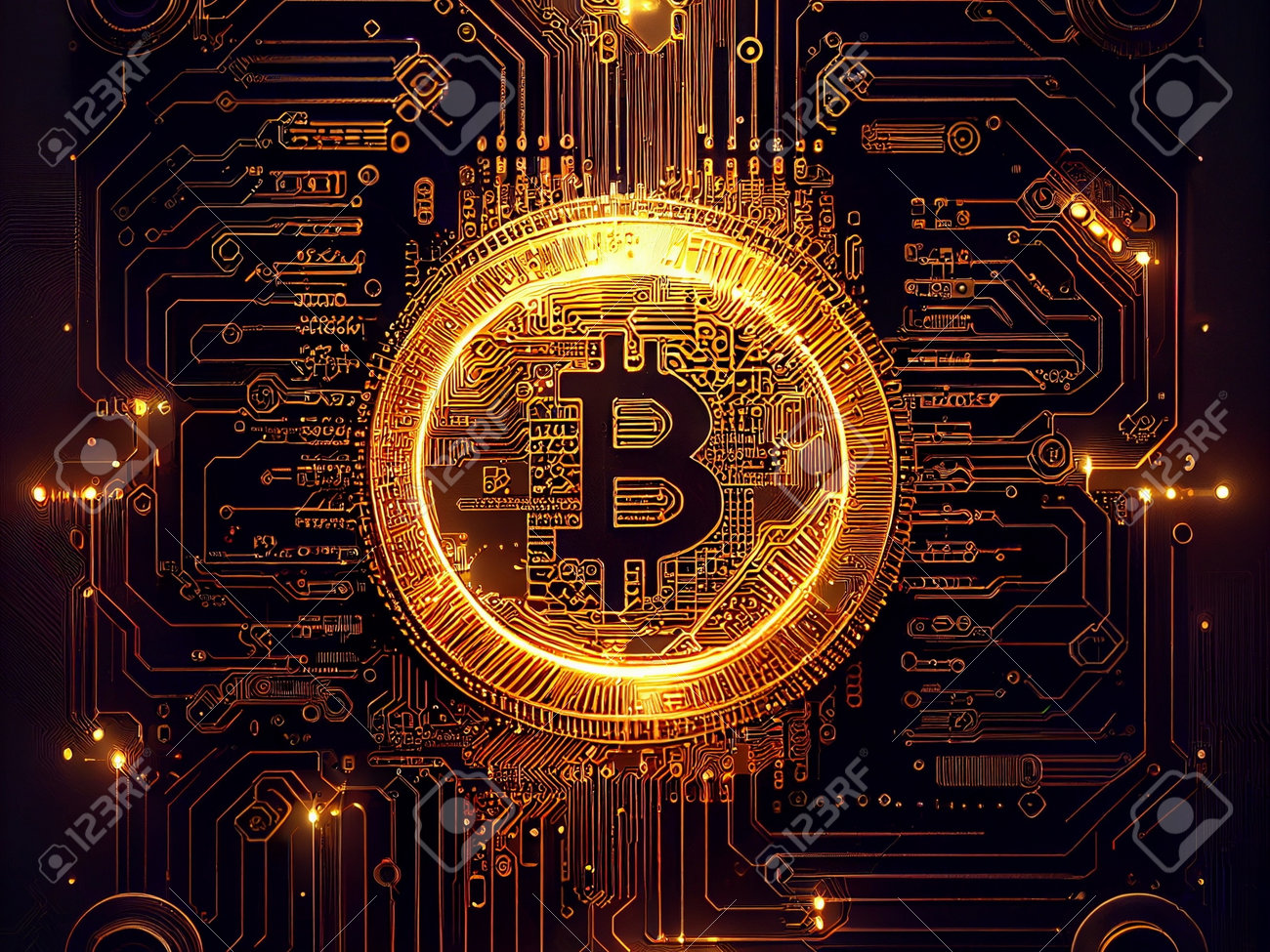 Bitcoin Crypto Currency, Wallpaper Business Future Exchange AI Generative  Stock Photo, Picture and Royalty Free Image. Image 198272014.
