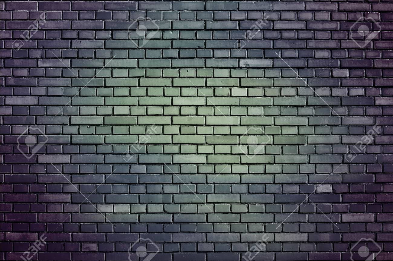青灰色の風化レンガ壁の背景 の写真素材 画像素材 Image