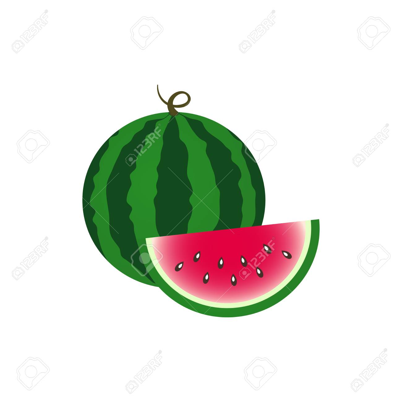 スイカ ベクトル イラスト白背景に分離されました のイラスト素材 ベクタ Image