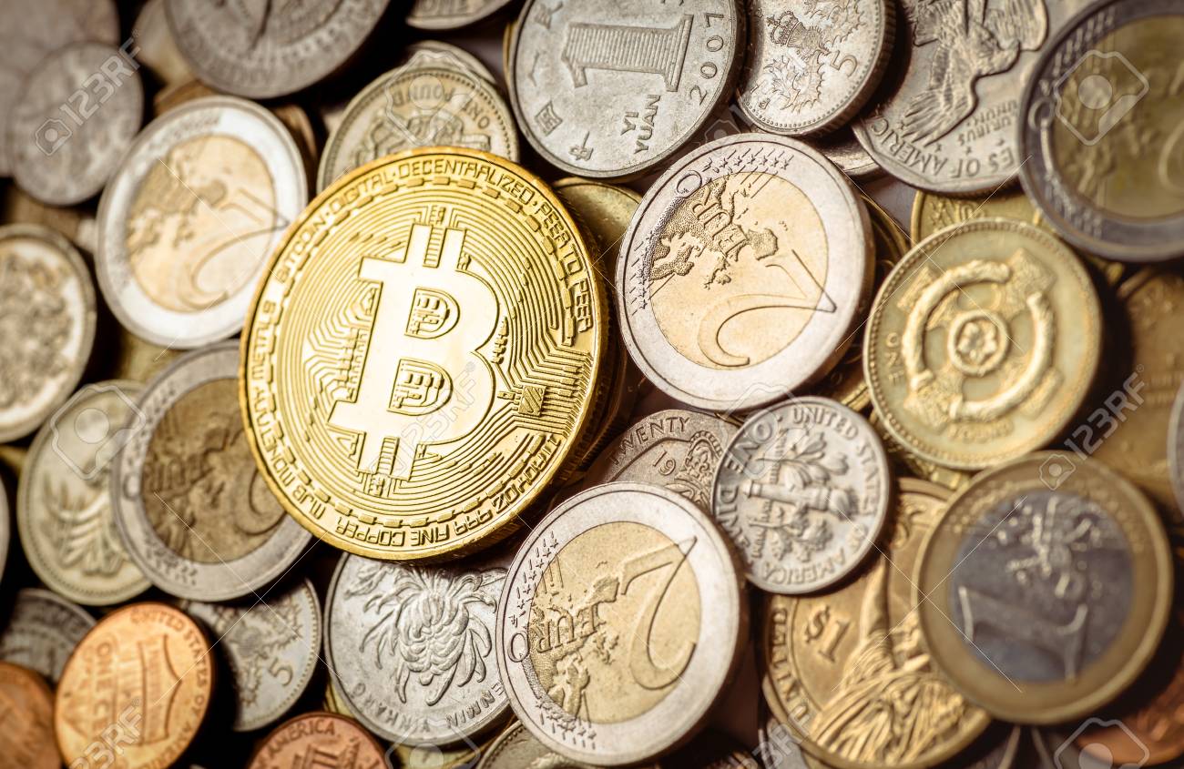 bitcoin with money coins background bitcoin cryptocurrency banking