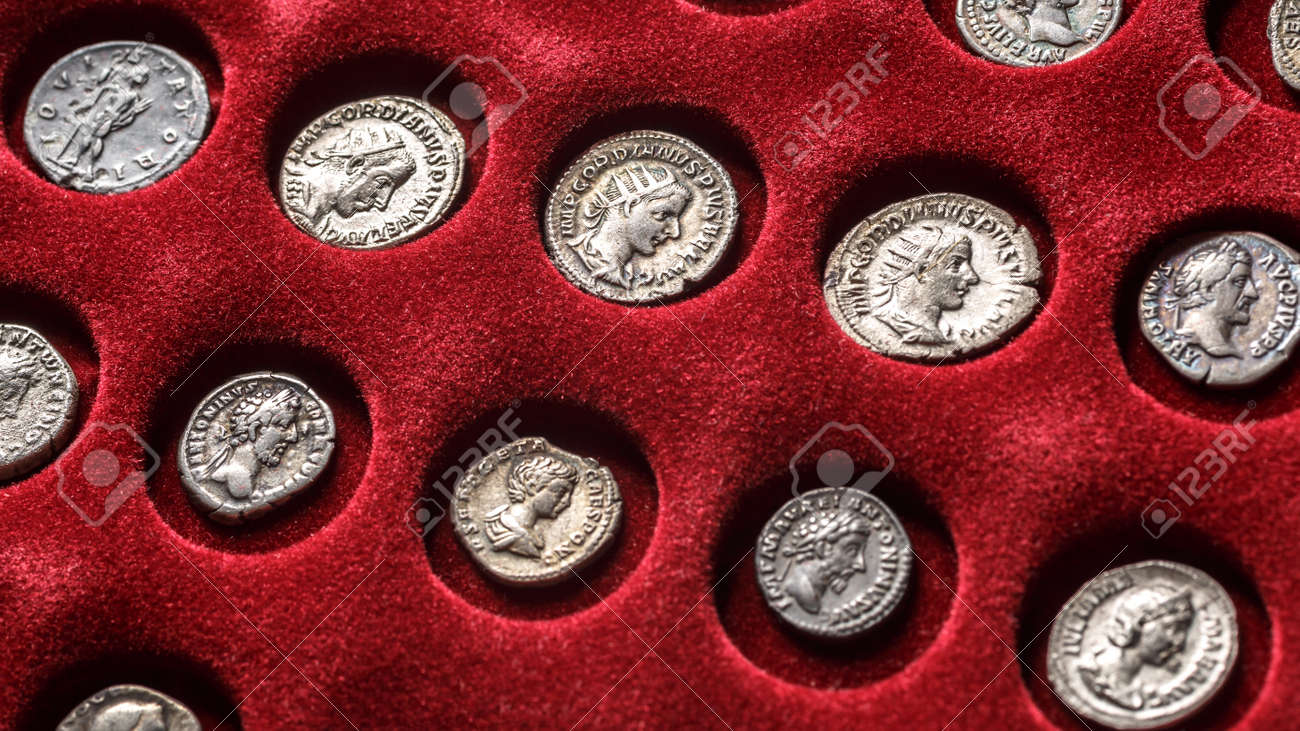 アントニニアヌス銀貨古代ローマアンティークコイン銀製