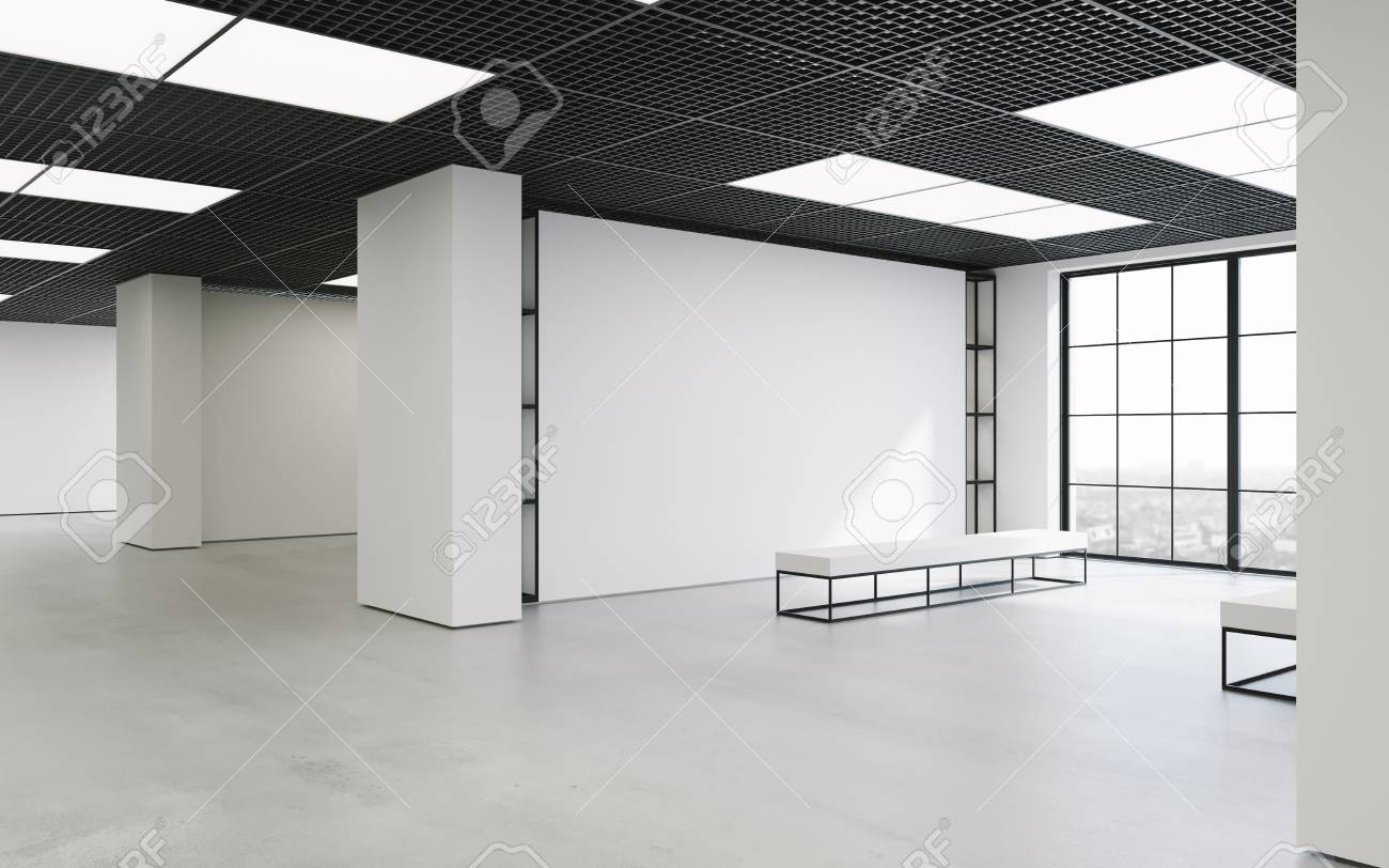 Moderne Leeren Minimalistische Interieur Der Ausstellung Mit ... Moderne Leeren Minimalistische Interieur Der Ausstellung Mit ...