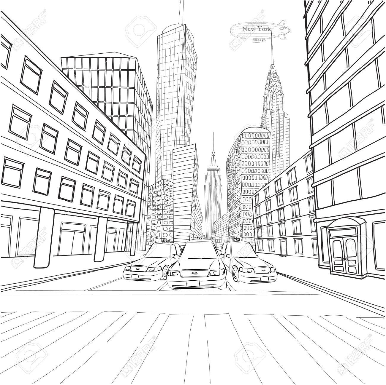 エンパイア・ステート・ビル 鉛筆画 エンパイアステートビルのイラスト素材 - PIXTA