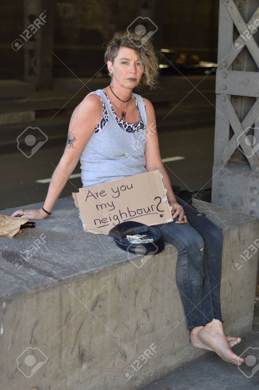 Alcohol Addicted Homeless Woman Stock Photo Picture And Royalty Free Image Image