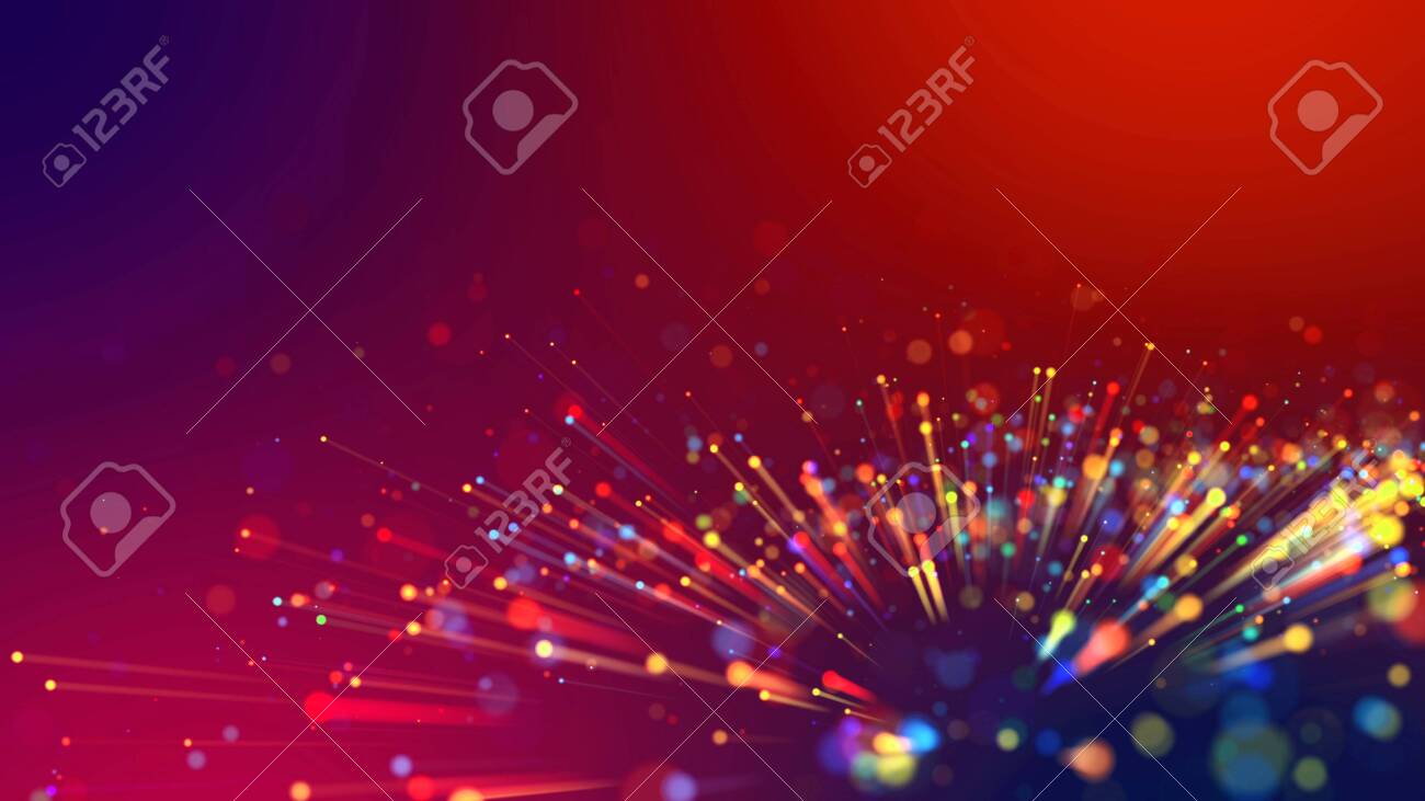 Abstract Explosion Of Multicolored Shiny Particles Or Light Rays Stock Photo Picture And Royalty Free Image Image