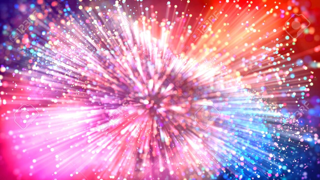 Abstract Explosion Of Multicolored Shiny Particles Like Sparkles Stock Photo Picture And Royalty Free Image Image