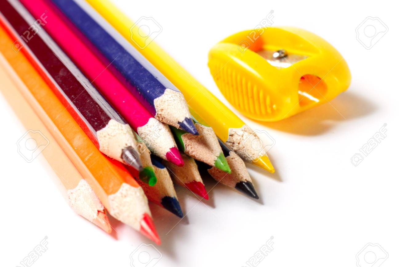 Crayon Et Un Ensemble De Crayons De Couleur Pour Dessiner