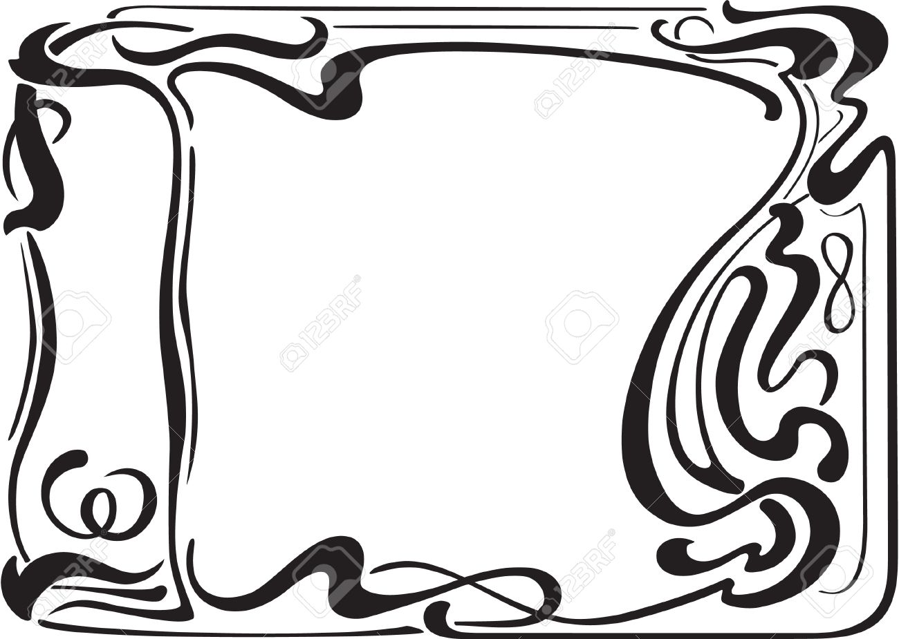 nice border in art art nouveau style royalty free cliparts vectors