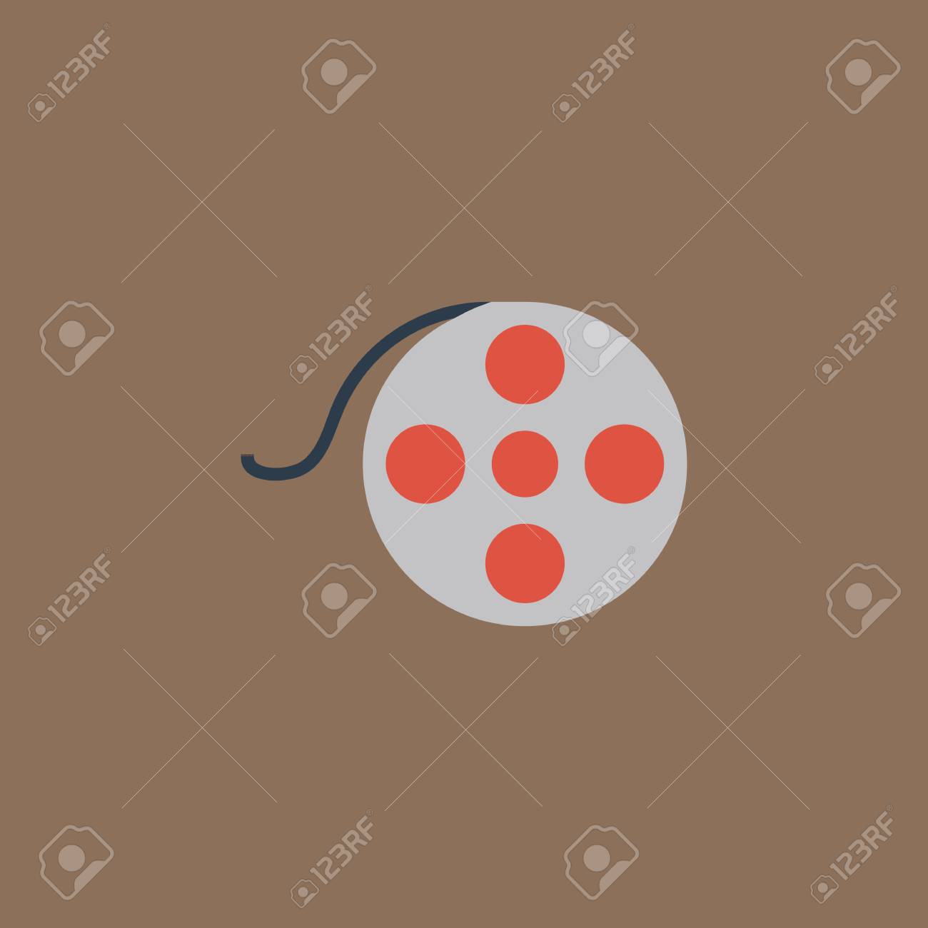 フィルムのリール カラフルなベクトルのアイコン 単純なレトロカラー モダンなイラスト絵文字 インフォ グラフィック プロジェクトとロゴのコレクション コンセプト シンボルのイラスト素材 ベクタ Image