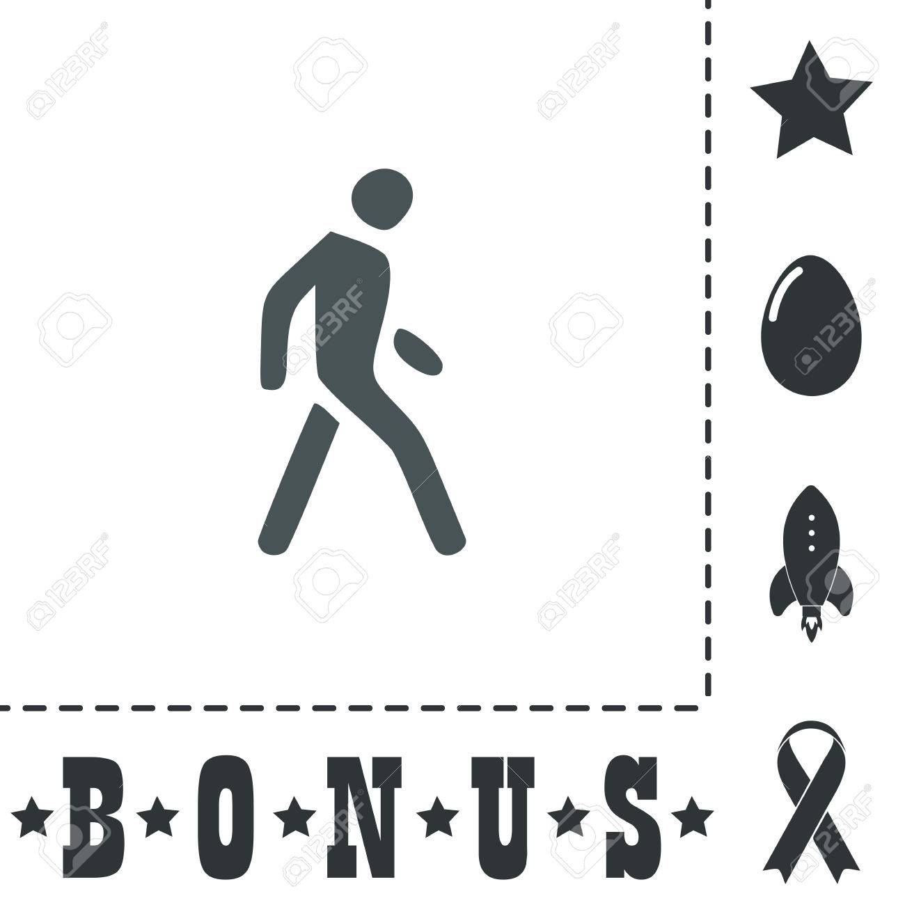 Fussganger Einfache Flache Symbol Symbol Auf Weissem Hintergrund Vektor Illustration Piktogramm Und Bonus Symbole Lizenzfrei Nutzbare Vektorgrafiken Clip Arts Illustrationen Image