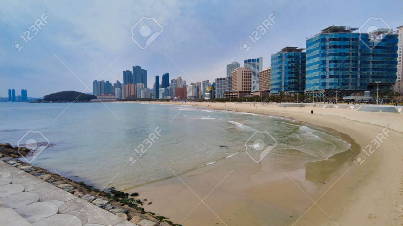 Scenery of haeundae beach, Busan, South Korea, Asia - 166949969 Scenery of haeundae beach, Busan, South Korea, Asia - 166949969