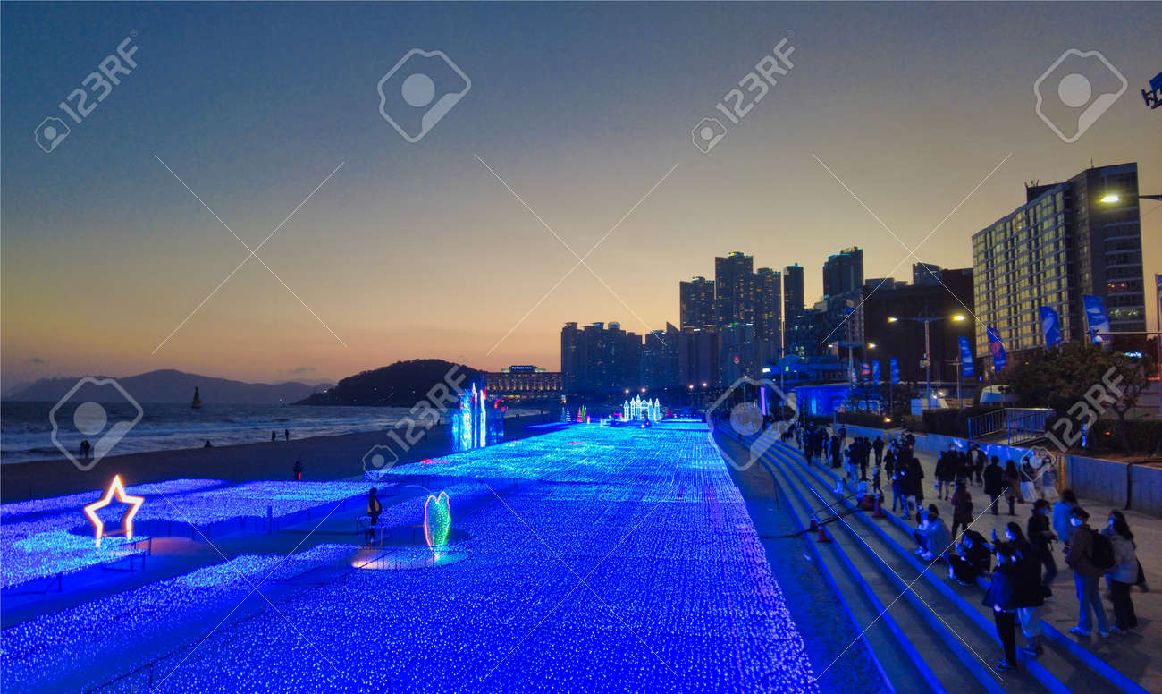 Light Festival in haeundae, Busan, South Korea, Asia. - 166952296 Light Festival in haeundae, Busan, South Korea, Asia. - 166952296