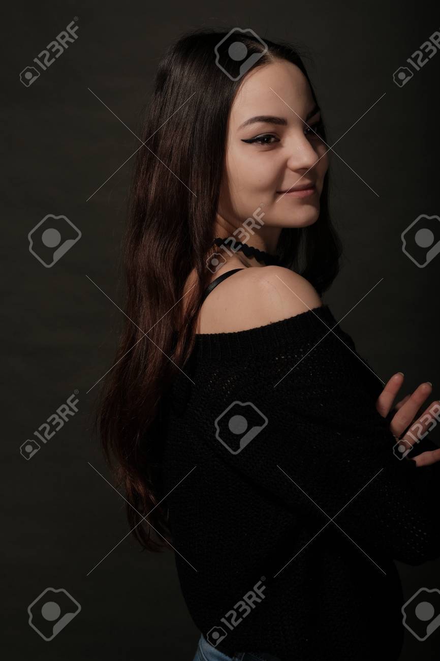 Beautiful Black Hair Woman Beautiful Portrait Hairstyle Curly