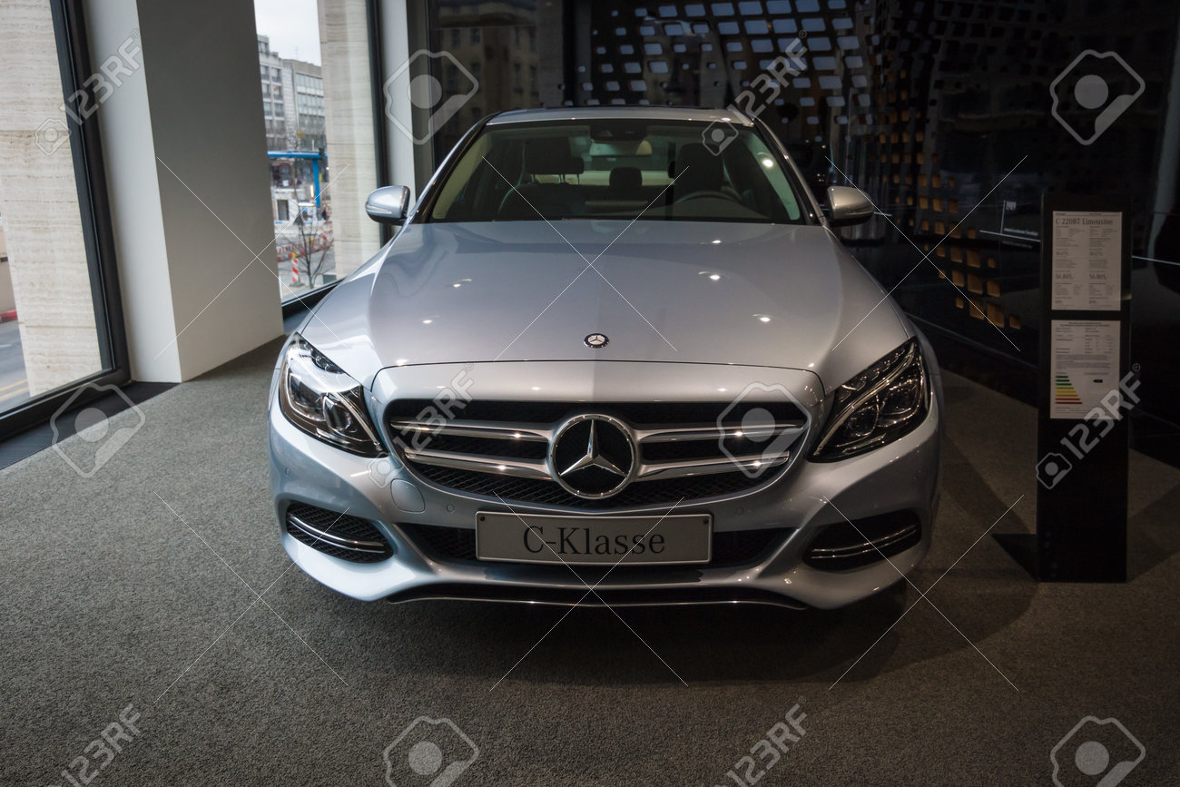 Berlin January 24 2015 Showroom Compact Executive Car Mercedes
