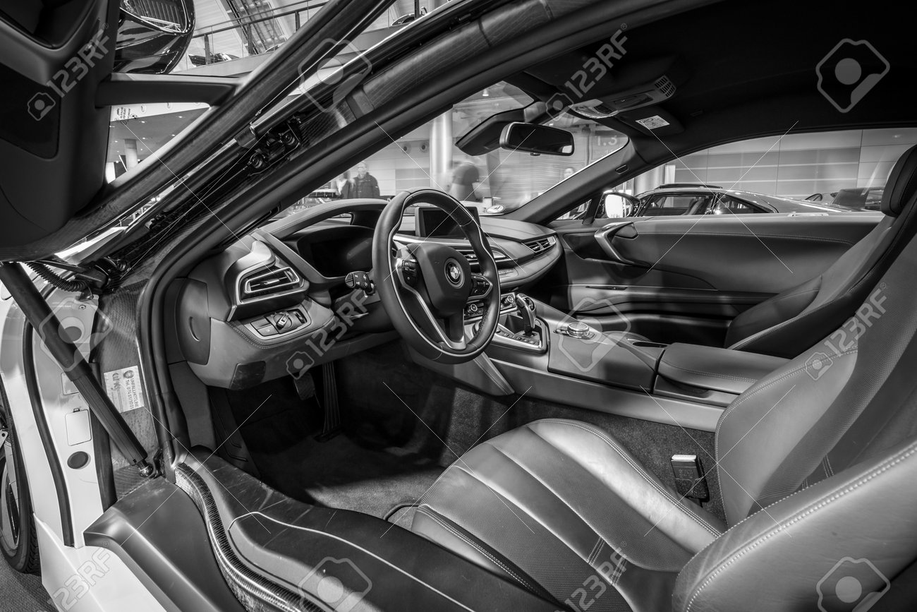 stuttgart germany march 17 2016 cabin of a plug in hybrid
