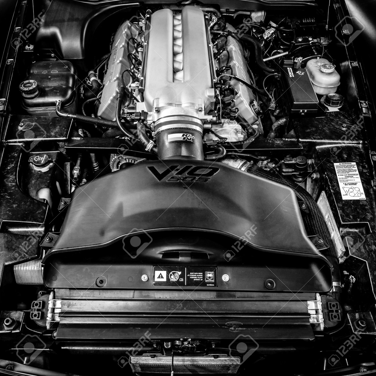 Stuttgart Germany March 03 17 Engine Of Sports Car Dodge Stock Photo Picture And Royalty Free Image Image