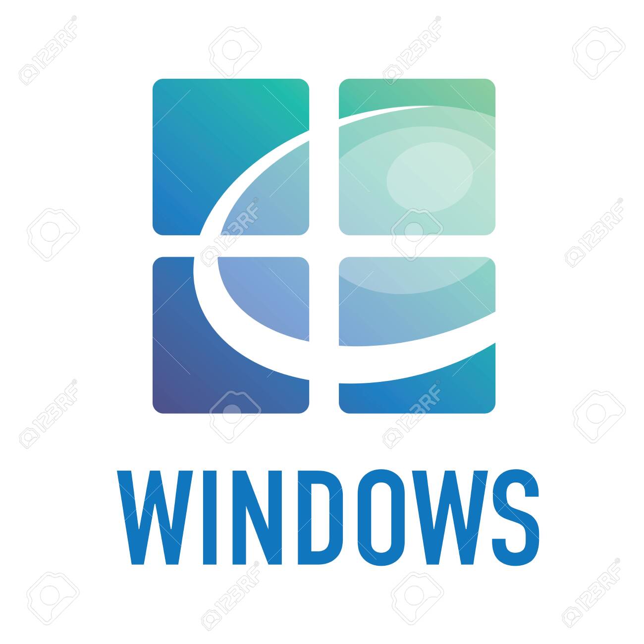 Vector Logo On The Theme Of Windows Doors