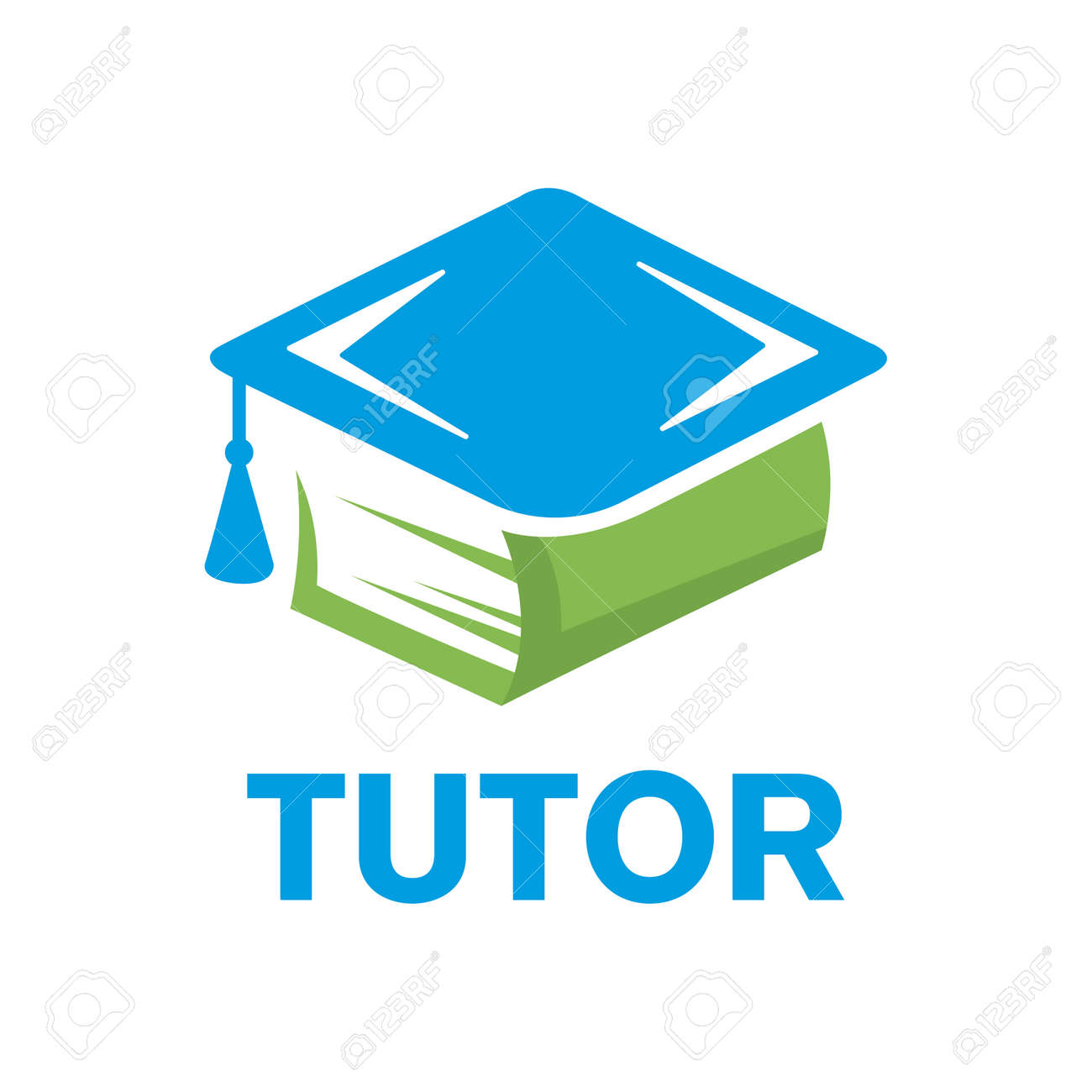 Vector Logo Of A Tutor, Educational Courses Клипарты, SVG, векторы, и Набор  Иллюстраций Без Оплаты Отчислений. Image 180572414