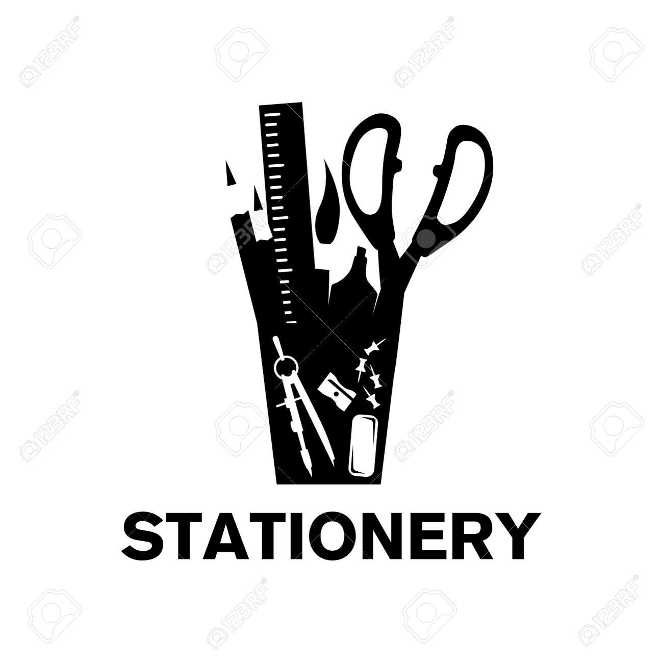 Vector Logo For A Stationery Store Royalty Free SVG, Cliparts, Vectors, and  Stock Illustration. Image 180572982., image size:1300x1300