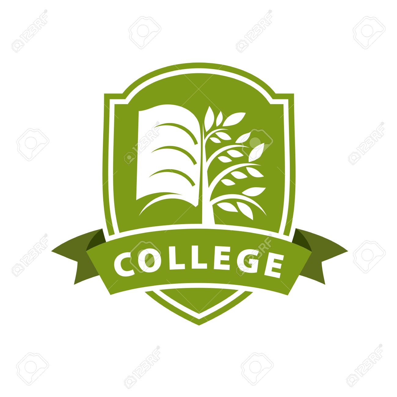 vector logo tree and the book for college - 42525043 vector logo tree and the book for college - 42525043