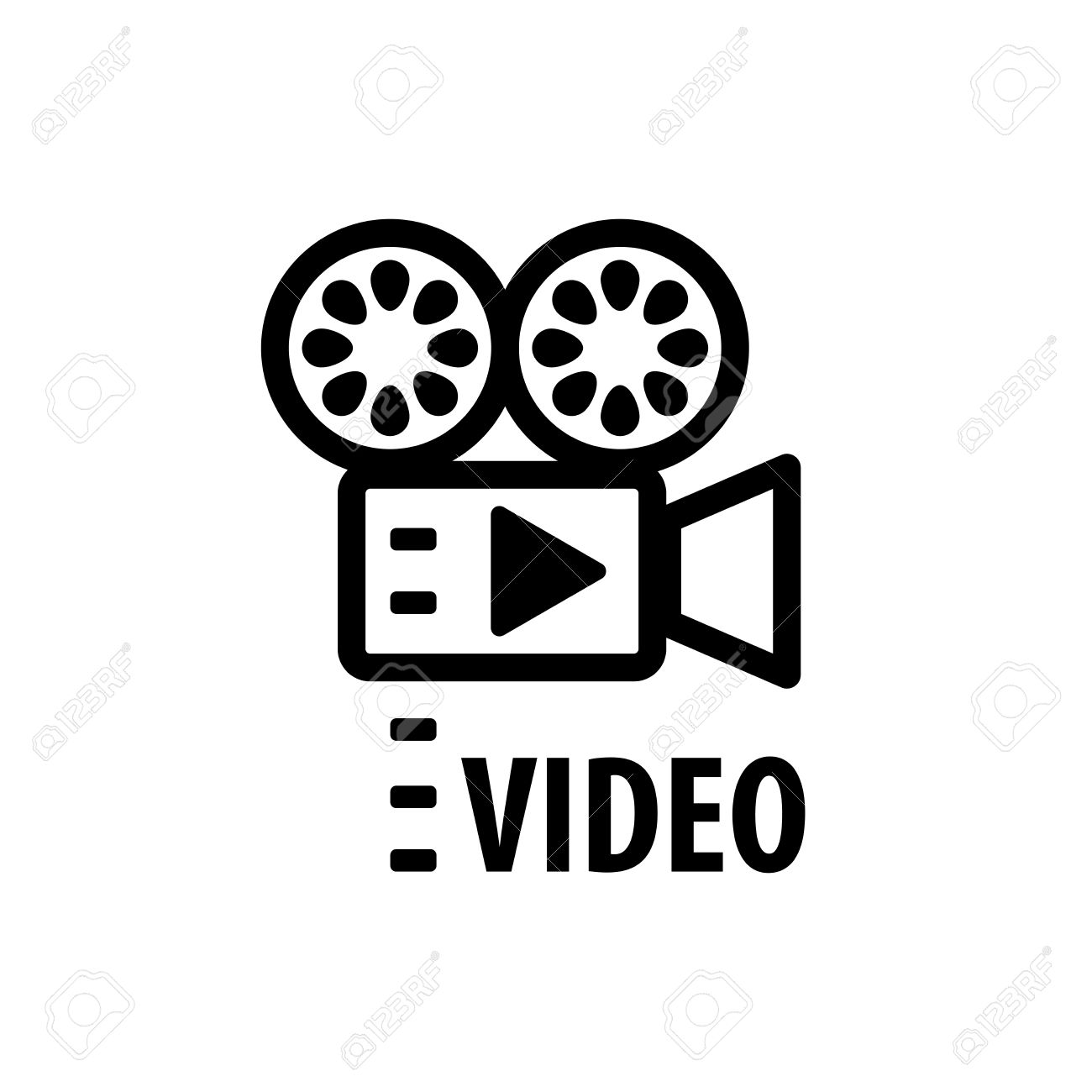 Video Camera Logo Design Template Vector Illustration Royalty Free Cliparts Vectors And Stock Illustration Image