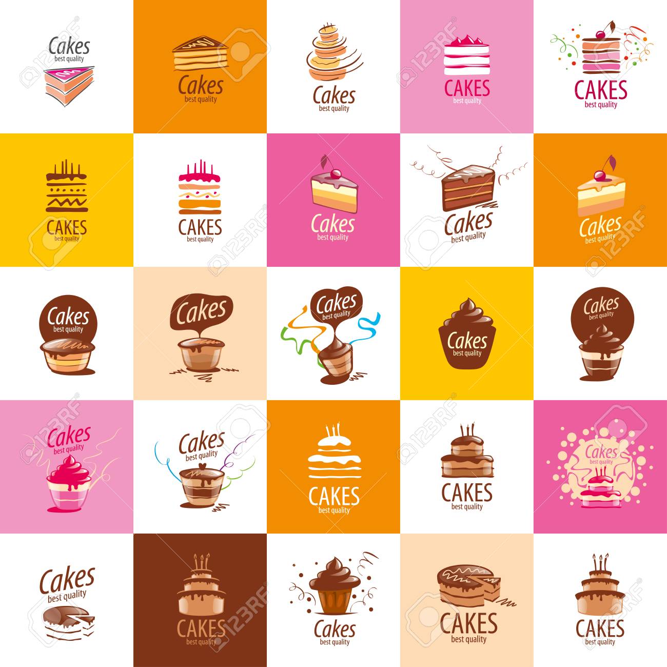 cake design template vector illustration of icon royalty free