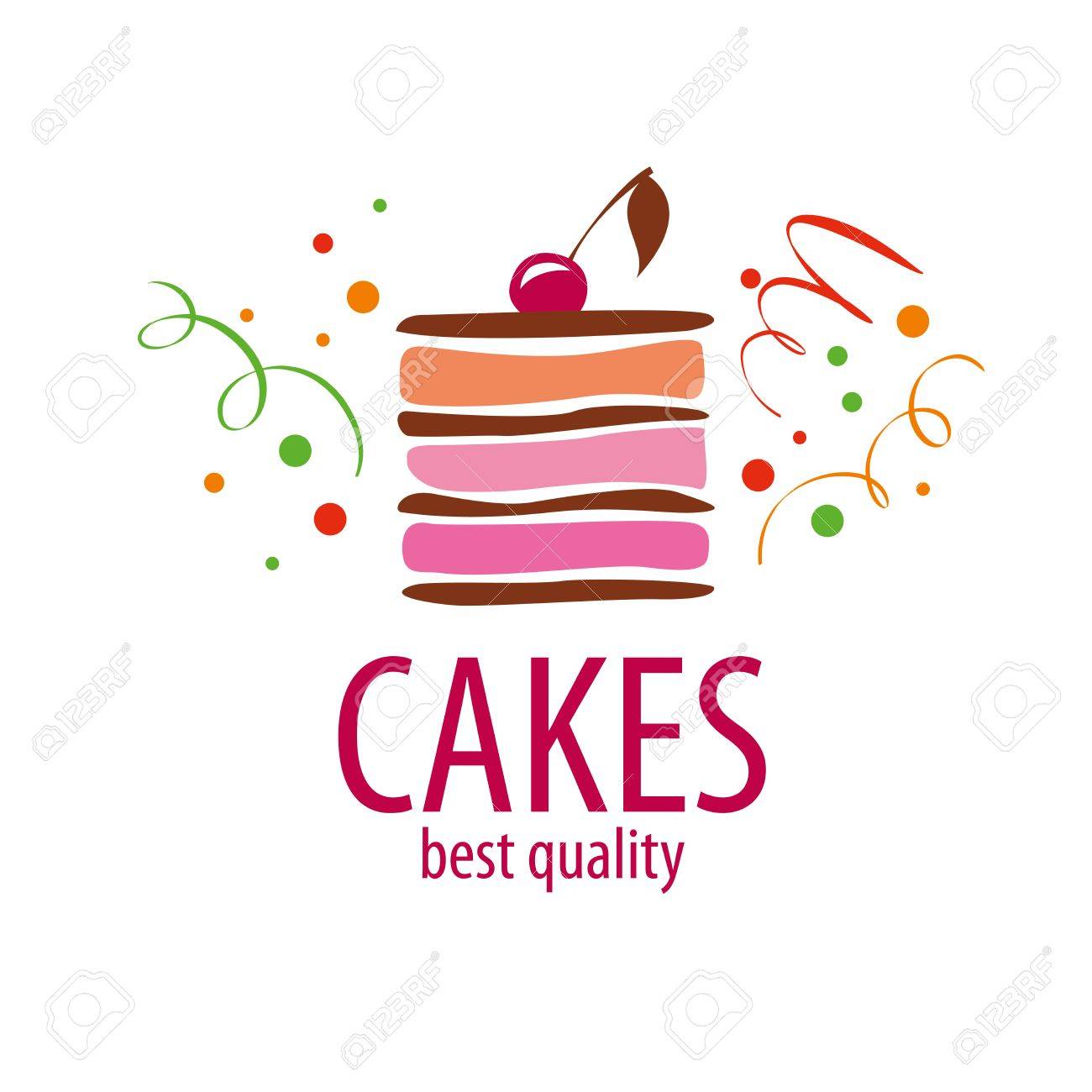 cake design template vector illustration of icon royalty free