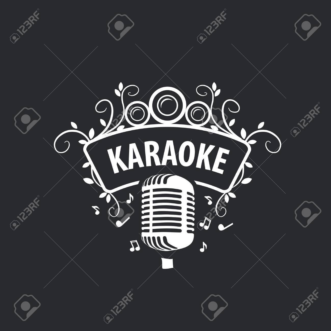 logo design template for karaoke vector illustration of icon